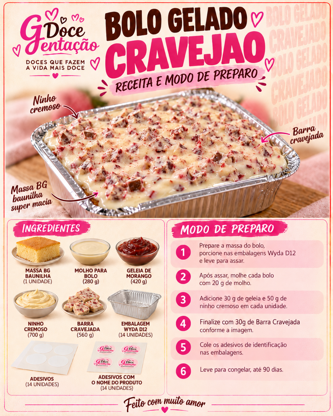Bolo Gelado Cravejado — POP de montagem